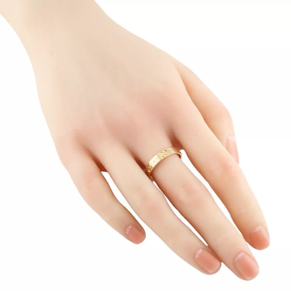 GUCCI Ring US 7 3/4 EU56 K18 Pink Gold icon used - Picture 2 of 8